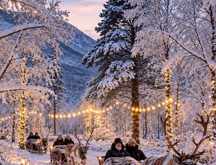 Hand-feeding reindeer at a Sami camp near Tromsø on a budget Tromso reindeer sledding tour
